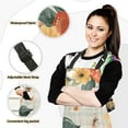 thumbnail image 2 of Flowers and Insects 5 Pcs Kitchen Set Heat Resistant Oven Mitts and Non-Slip Pot Holders with Adjustable Cooking Apron, 2 of 6