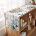 thumbnail image 6 of Table Runners 90 Inches Long Dress Scarves, Beach Coastal Farmhouse Coffee/Dining/Kitchen Table Runner for Living Room, Summer Nautical Coral Shell Botanical Vintage 13x90 Inch, 6 of 9