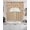 Light Beige Reddish Brown, variant on Brown Floral Swag Kitchen Curtains Sets for Windows 24 Inch Length, Vintage Rustic Flowers Botanical Spring Short Window Curtain Panels Swags Valances and Tiers 3 Piece Set for Cafe/Dining Room