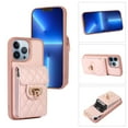 thumbnail image 2 of Nalacover Crossbody Wallet Case for iPhone 14 Pro Max, [6 Card Slots] Leather Purse Phone Case Luxury Buckle Closure Card Holder Shoulder Strap Handbag Case Women For iPhone 14 Pro Max, Pink, 2 of 11