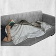 thumbnail image 5 of Dog and Cat Soft Flannel Fleece Throw Blanket, Mastiff Puppy Hugging a Cat Cozy Friendly Passionate Feelings, Cozy Plush for Indoor and Outdoor Use, 50" x 70", Dark Taupe Dust, by Ambesonne, 5 of 5