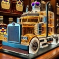 thumbnail image 5 of Semi Truck Whiskey Decanter Bottle, Funny Home Bar Decor and Truck Driver Gift for Dad, 5 of 7