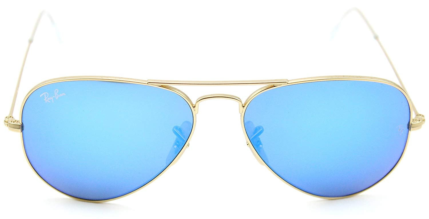 AVIATOR FLASH LENSES Sunglasses Blue Mirror 112/17, 55mm - Walmart.com