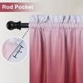 thumbnail image 3 of Window Valances for Bathroom, Ombre Blackout Red Valance for Christmas Kitchen Cafe Valance, 60x14 Inches, 1 Panel, 3 of 9