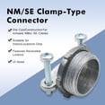 thumbnail image 4 of MAKERELE 4-Pack 3/8 Inch Clamp Type Cable Connectors - UL Listed - Premium Zinc Alloy - Clamp Connectors for NM Cable - Corrosion-Resistant Zinc Die-Cast, 4 of 6