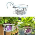 thumbnail image 4 of koolsoo Balcony Railing Flower Pot Holder Flower Rack Hanging Planter Shelf White, 4 of 8