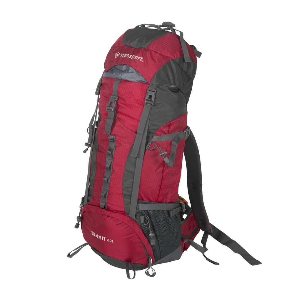 Stansport 50 ltr Backpacking Backpack, Red