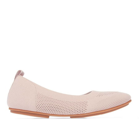 

Women s Fit Flop Allegro Tonal Knit Ballet Pumps in Cream