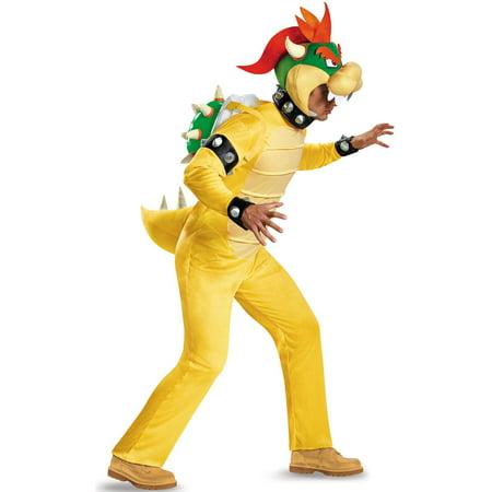 Super Mario: Deluxe Bowser Men's Adult Halloween Costume,