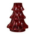 thumbnail image 2 of Gnmfd Christmas Tree Glass Candlestick Holder for 2.83 Inch Pillar and Aromatherapy Candles, Red Green White Holiday Table Decor, Centerpiece for Dining Tables Fireplaces Office, 2 of 6