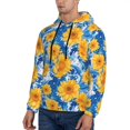 thumbnail image 2 of Hoodies for Men - Ocean Wave Sunflower Long Sleeve Comfrt Men'S Fashion Hoodies & Sweatshirts, Sweatshirts for Men Hoodies Pullover Clothing Clothes with Pouch, 2 of 7