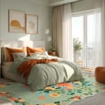 thumbnail image 6 of Pentantan Floral Area Rugs 5'x7', Machine Washable Rug for Living Room Non-Slip Vintage Soft Indoor Carpet for Bedroom, Dining Room, Playroom, Office, Green, 6 of 9