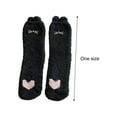 thumbnail image 6 of Naierhg Thermal socks 1 Pair Women Thermal Floor Socks Cute Pattern Elastic Thicken Coral Fleece Mid Socks Girls Indoor Floor Stockings for Home Pink, 6 of 8