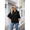 thumbnail image 4 of Richie House Women's Cloak Sweater with Hood and Bow Size XS-XL ARH2057-XS, 4 of 4