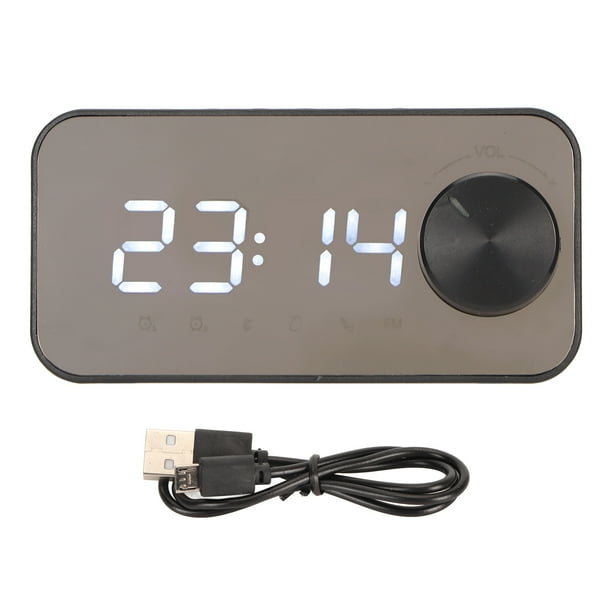 Reloj Despertador con Espejo, Altavoz Bluetooth inalámbrico Reloj Despertador multifunción Altavoz Reloj Digital con Altavoz Bluetooth Ultra Responsivo