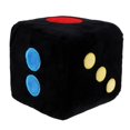 thumbnail image 1 of Dados de felpa de 5,9 pulgadas, juguete de peluche para niños, almohada cúbica, decoración de sofá para el hogar Negro Zulema Dados de peluche, 1 of 7