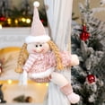 thumbnail image 4 of Christmas Pink Doll Curtain Buckle Pink Snowman Doll Christmas Curtain Decoration Curtain Hook Clips Hanging Ornament, 4 of 9