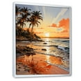 thumbnail image 2 of Designart "Beachside Sunset II" Palms & Palm Trees Floater Framed Canvas Prints, 2 of 5