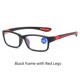 thumbnail image 3 of Gafas de presbicia, gafas de presbicia deportivas con marco de dos colores y anti luz azul, gafas de presbicia con marco negro y rojo, gafas de presbicia para hombres y mujeres, gafas claras, 3 of 5