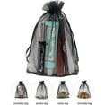 thumbnail image 2 of 100PCS Premium Sheer Organza Bags, Casewin Black Wedding Favor Bags with Drawstring, 4x6 Jewelry Gift Bags for Party, Jewelry, Christmas, Festival, Bathroom Soaps, Makeup Organza Favor Bags, 2 of 8
