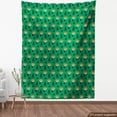 thumbnail image 4 of Ambesonne Woodland Fabric by the Yard Upholstery, Happy Foxes Leaves Trees, 10 Yards, Forest Green and Earth Yellow, 4 of 5