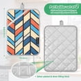 thumbnail image 6 of Yayeee Pot Holders Kitchen Heat Resistant with Pocket 7"x9.8" Cotton Oven Cooking Hot Pads, Blue Geometric, 6 of 7