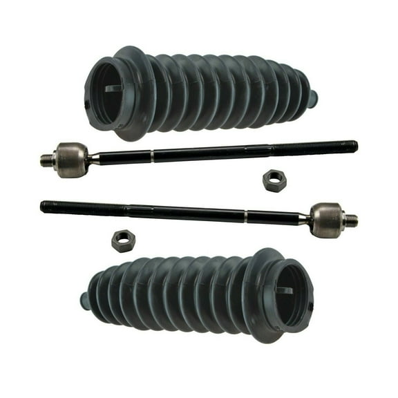 Front Steering Kit 2 Inner Tie Rod Ends 2 Rack and Pinion Bellow Boots Fits select: 1996-2000 DODGE GRAND CARAVAN, 1996-2000 CHRYSLER TOWN & COUNTRY