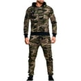 thumbnail image 2 of Leesechin Mens Sweatsuits 2 Piece Casual Tracksuits Camo Hoodie Jogging Sweatpants Suit, 2 of 6