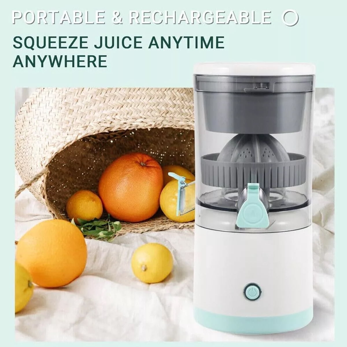 Citrus Juicer Machines Rechargeable - Portable Juicer with USB for Orange, Lemon, Grapefruit