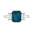 thumbnail image 2 of Emerald Cut London Blue Topaz Ring, For Women Mother's Day Gift Ring., 2 of 3