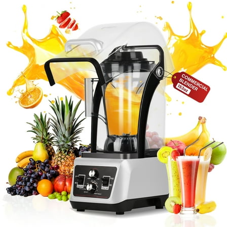 Advwin 153Oz. Commercial Blender With Soundproof Cover, Blenders for Smoothies, Kitchen, Ice Crush, Shakes