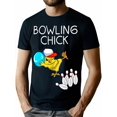 thumbnail image 1 of Funny Bowling Chick Graphic Tee - 100% Cotton, Breathable & Stretchy Casual T-Shirt for Men - Perfect for Sports & Leisure Activities, 1 of 6