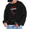 thumbnail image 2 of UVEASISHA Fun Christmas Gifts for Men Crewneck Sweatshirts Novelty Wine Glass Printed Long Sleeve Pullover 2024 Fashion Xmas Oversized Sweatshirt Top Christmas on Sale Black 2XL, 2 of 5