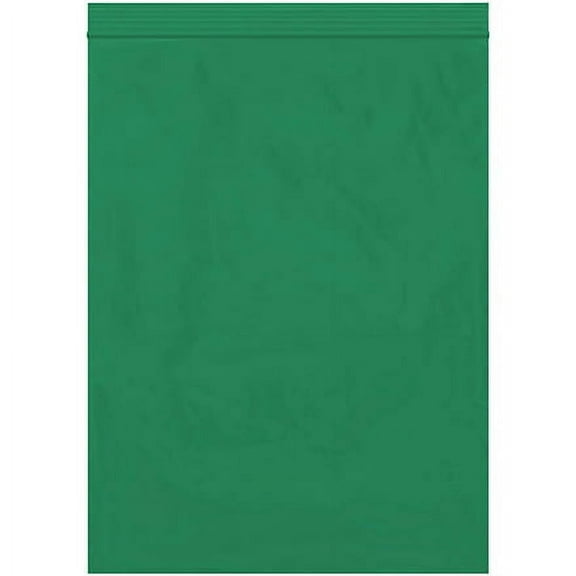 9 x 12" - 2 Mil Green Reclosable Poly Bags - 1000 Per Case