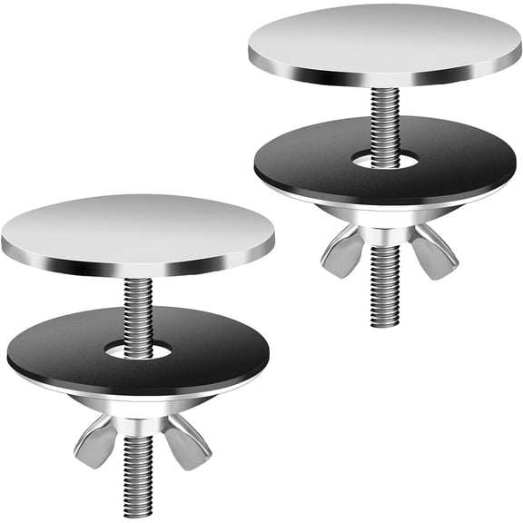 2 Pack 2" Kitchen Sink Hole Cover Stainless Steel Kitchen Faucet Hole Cover Sink Caps for Top Holes, Silver Sink Tap Hole Plate Stopper Covers Metal