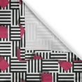 thumbnail image 6 of Ambesonne Teen Room Grommet Curtain, Geometric, 50" x 63", Magenta Black and White, 6 of 6
