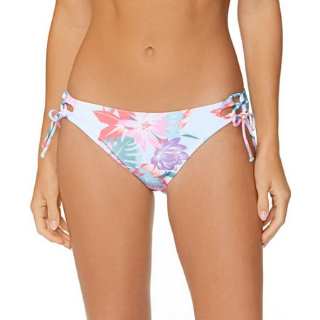 Juniors  Sweet Side Side-Tie Bikini Bottoms See You In Buzios Multi S