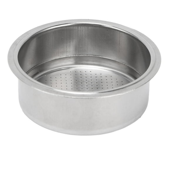 2 Cup Stainless Steel Coffee Pressurized Filter Basket Filter, Single Wall Pressurized Porous Mesh Coffee Filter Compatible with Machines