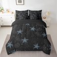 thumbnail image 2 of Manfei Glitter Stars Bedding Twin Size, Princess Style Bedding Sets Twin Size, Sequin Print Reversible Comforter Sets with Sheets, Ultra Soft Bedroom Decorative, 7 Pieces, 2 of 6