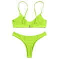thumbnail image 2 of Womens Bikini Swimsuit Summer Two Piece Swimwear High Waist Bottom Tummy Control Bathing Suit Beach Vacation Pool, 2 of 2