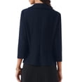 thumbnail image 3 of INSPIRE CHIC Women's 3/4 Sleeve Cardigan Blazer Shawl Collar Open Front Lightweight Stretchy Jackets Dark Blue M, 3 of 5