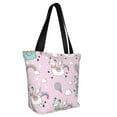 thumbnail image 2 of Fotbe Llama Unicorn and Rainbow Pattern Beach Tote,Shoulder Handbag,Spacious Tote Bag,Lightweight Travel Bag,Versatile Shopping Bag, 2 of 9