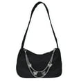 thumbnail image 2 of Mujer Color Mariposa Cadena Axila Hobos Bolso (negro), 2 of 9