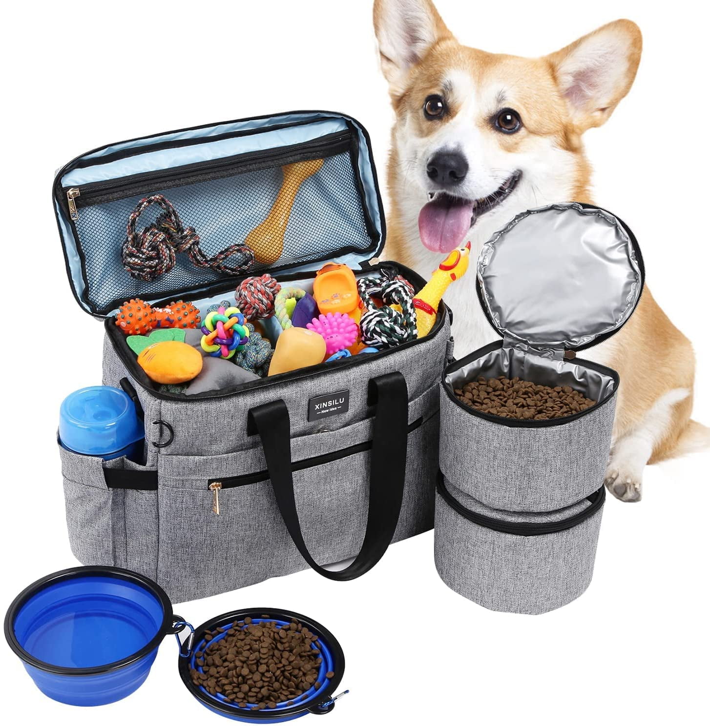 Dog Travel Bag, Weekend Pet Travel Set for Dog and Cat, Airline