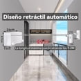 thumbnail image 2 of Tendedero retráctil de Pared para Interiores y Exteriores, Tendedero Ropa Ajustable, Tendederos retractil Pared para Hogar, Fácil de Instalar（Blanco）, 2 of 4