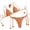 Saffron, variant on Women's Striped Bikini Swimsuit Two-piece Swimsuit Set Black L