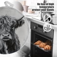 thumbnail image 5 of 2 PCS Pot Holders for Kitchen,Potholders Sets with Hook for Oven,Cooking,Baking,Monochrome Highland Cow Painting, 5 of 7