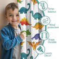 thumbnail image 3 of Blackout Kids Curtains,White Dinosaurs Colorful Species Pattern Childrens Insulated Curtains Set Of 2,Bedroom Essentials,Toddler Room Decor 52"x63", 3 of 5