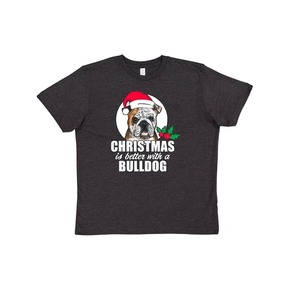 Inktastic Christmas is better with a Bulldog Youth T-Shirt