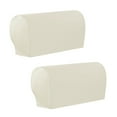 thumbnail image 1 of 2pcs Elastic Removable Armchair Protector Universal Sofa Armchair Covers Armrest White, 1 of 8